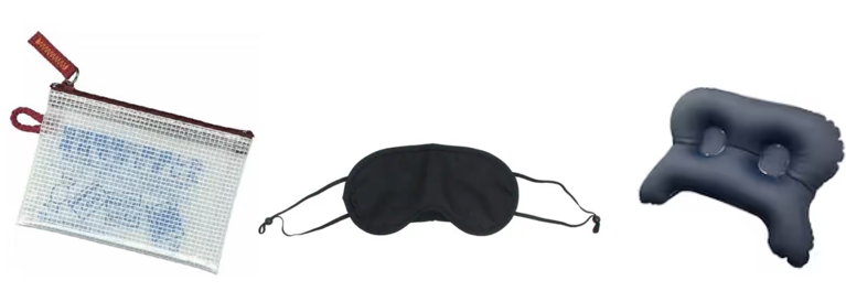 スチールの小さなラックにシャンプーとコンディショナーが並べられている画像と浴室の中にあるタオル掛けにシャンプーを吊り下げている画像