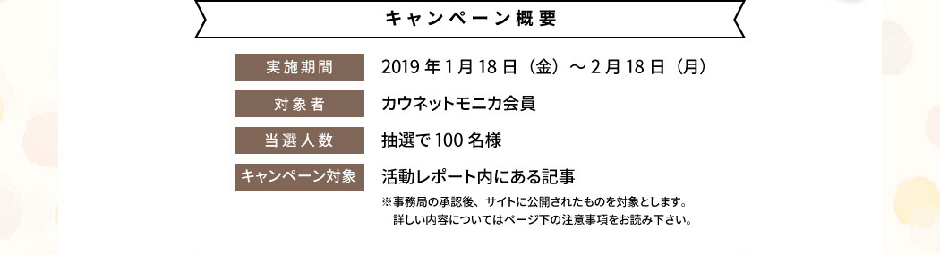 キャンペーン概要